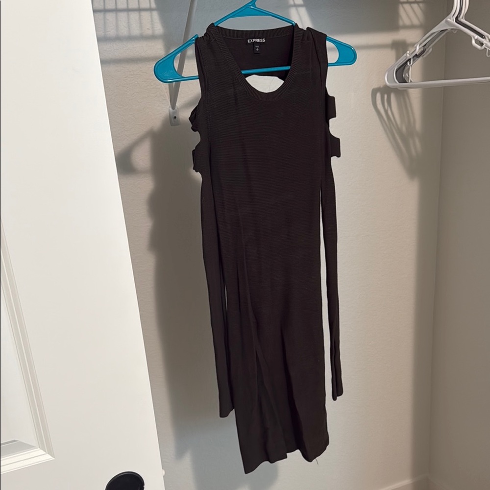 Express olive green cut -Out Dress